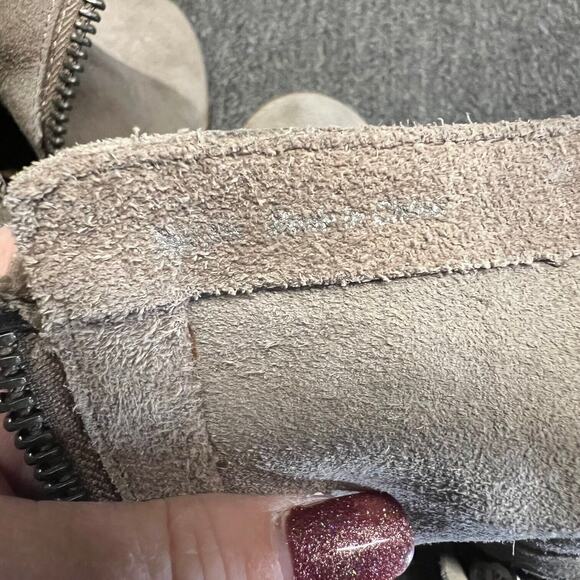 Dolce Vita Ankle Boots Womens 6 Taupe Suede Lana Zip Booties Stacked Heel Casual - Picture 12 of 12
